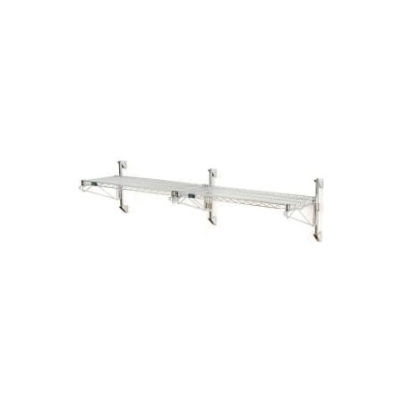Global Equipment Nexel    Chrome Wall Mount Wire Shelving 54"W x 18"D x 14"H 1 - Shelf Add-On 798064
